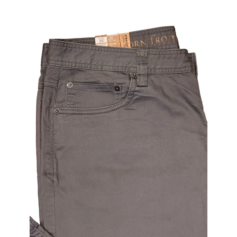 prAna MENS JEANS GRAVEL BRIDGER SLIM FIT STRAIGHT LEG‎ JEANS SZ 38/28 NEW
